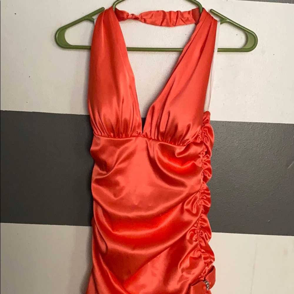 Orange prom dress
